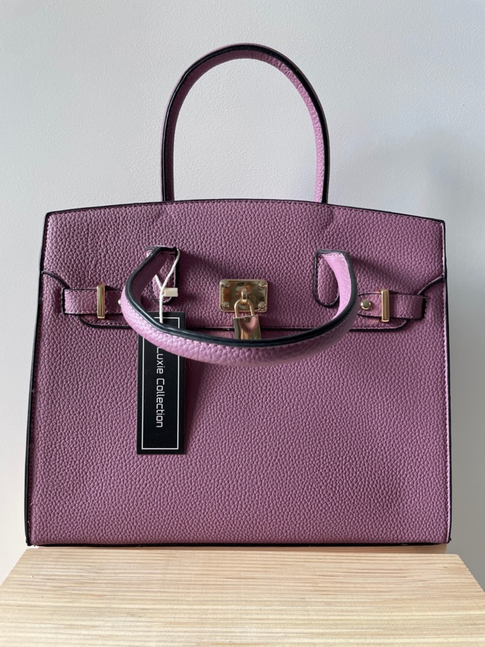 BNWT Jane Birkin inspired purse/bag in mauve pink/purple - Picture 2 of 11
